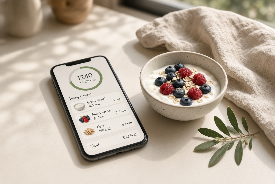 Fruit, oats and a nourishing meal